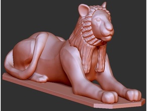 egito leão deusa a arte animais escultura 3d print model - Mito3D