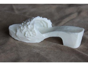 3d-yazdırılabilir sandal çiçek süsler moda sandalet ayakkabı 3d print model - Mito3D