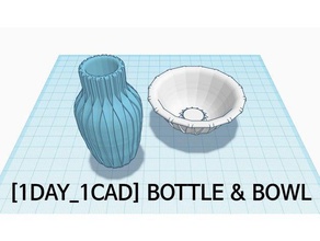 1Tag 1cad Flasche Schüssel geben Haushalt 1day1cad Kunst Dekor Dekoration Objekt versorgt 3d print model - Mito3D