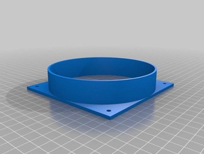 meine angepasste ductpipe Adapter 120mm-Lüfter, 120mm tools 3d print model - Mito3D