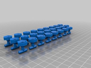 kol düğmeleri - haxagonal şekil 26 harf karışımı v1 seç 3d baskı 3d print model - Mito3D