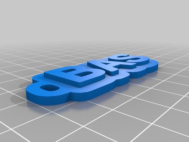 bas özel Anahtarlık özelleştirilmiş 3D print model - Mito3D