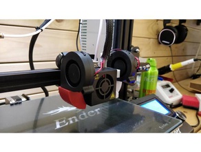 left ender 3 50mm fan 3d printer accessories creality holder stock 3d print model - Mito3D