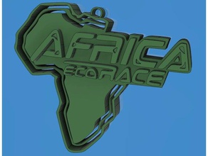 africa eco race keychain accessories dakkar 3d print model - Mito3D