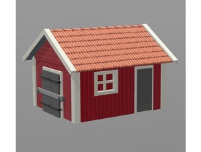 shed h0 ho scale buildings structures house model trains 3d print model - Mito3D