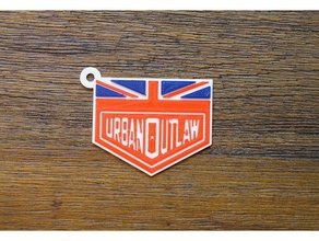 urban outlaw keychain signs logos 3d print model - Mito3D