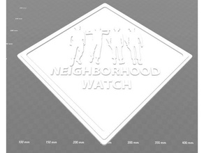 Uhrwerk orange-neighborhood watch Zeichen logos 3d print model - Mito3D