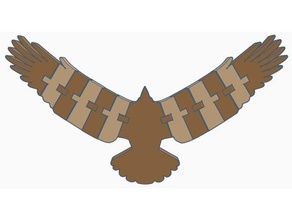 due colori flexi-eagle animali articolato flessibile eclettica 3d print model - Mito3D