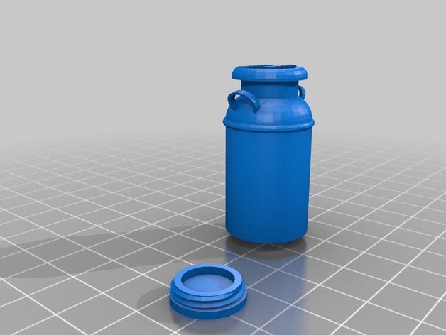 vintage milk tank2 bank 3d printing bitcoin bottle money holder powerbank world tanks 3D print model - Mito3D