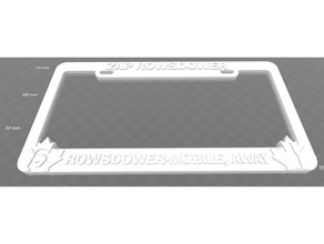 zap rowsdower rowsdower-mobile away license plate frame mst3k signs logos 3d print model - Mito3D
