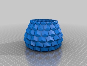 curved honeycomb 70mm height outdoor garden 3d print model - Mito3D