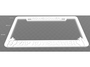 rowsdower zap license plate frame ms3k signs logos mst3k 3d print model - Mito3D
