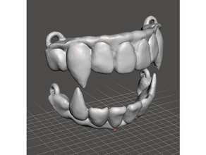vampire fangs jewelry focal goth gothic decor design pendant 3d print model - Mito3D