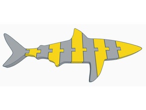 un altro flexi-squalo a doppia estrusione animali articolato squalo doppio estrusore flessibile eclettica 3d print model - Mito3D