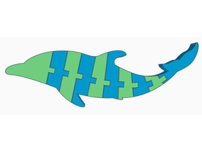 un autre flexi dauphin double extrusion animaux articulés extrudeuse flexible polymathic deux couleur 3d print model - Mito3D