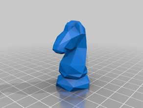 easyer print knight mattkerekanich low poly chess set 3d print model - Mito3D
