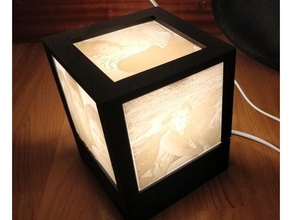 lithophane lamba dekor çerçeve fotoğraf 3d print model - Mito3D