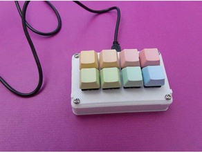 8 button macro keypad 3d printing cherry mx keyboard macropad mechanical teensy 3d print model - Mito3D