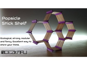 popsicle stick shelf organization 3d print model - Mito3D