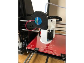 extruder holder geeetech i3 3d printer accessories bowden mount cooling fan e3d hotend v6 duct i3b acryli extruders prusa 3d print model - Mito3D