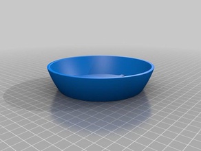 simple flower pot saucer 98mm decor 3d print model - Mito3D