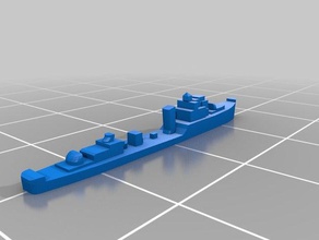 low-poly caccia-classe destroyer 3d la stampa militare nave wargame da guerra 3d print model - Mito3D