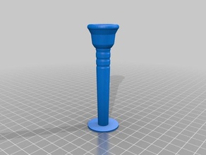 parametric mouthpiece 21 small diameter cup trumpet music customized 3d print model - Mito3D