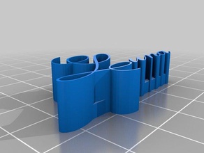 il mio 3d personalizzati piastra di nome luna corsivo sculture 3d print model - Mito3D