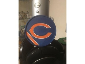 chicago bears coaster kitchen dining nfl 3d print model - Mito3D