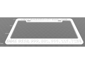nuevo servicio de emergencia la placa licencia del marco multitud signos logotipos 3d print model - Mito3D