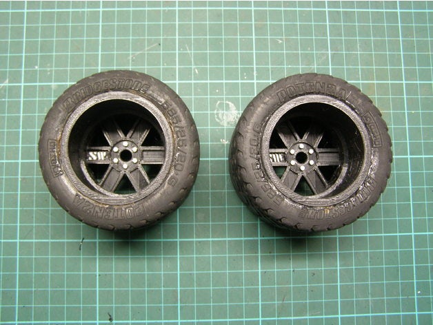 seitwärts-Rad rc Fahrzeuge Auto-Rad hpi kyosho ez rc-car Auto Rad 3D print model - Mito3D