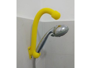 double shower holder bathroom hook household head 3d print model - Mito3D