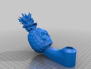 low polygon skull pineapple remix automotive 3d print model - Mito3D