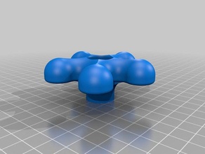 meu personalizados suaves curvas das estrelas botão 38 porca hexagonal partes 3d print model - Mito3D