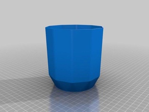 mi personalizados poligonal maceta decoración 3d print model - Mito3D
