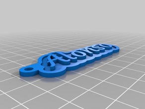 llavero alonso Schlüsselanhänger angepasst 3d print model - Mito3D