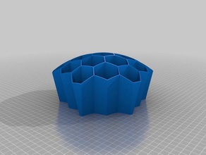 honeycomb Schreibtisch-organizer v2 Container 3d print model - Mito3D
