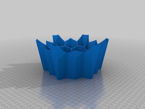 honeycomb desk organizer v3 office 3d print model - Mito3D