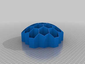 honeycomb desk organizer v4 organization pencil holder 3d print model - Mito3D