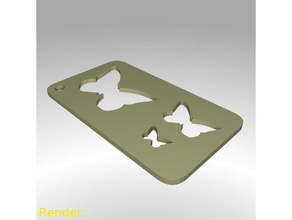 butterfly shape drawing stencil art tools animal color paint sketch 3d print model - Mito3D