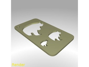 bear shape drawing stencil art tools animal color paint sketch 3d print model - Mito3D