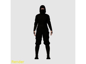 feminino figura 4 pose de 1 pé pessoas 100mm 28mm 54mm jogo miniatura modelo ninja estátua mesa 3d print model - Mito3D