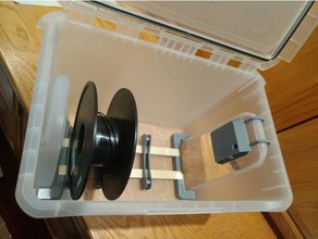 ağır 20qt drybox ahşap korkuluk korumak 3d yazıcı aksesuarlar kuru kutu filaman kutusu makara tutucu 3d print model - Mito3D