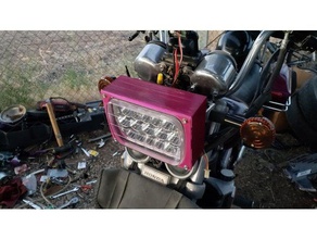 led moto phare de montage l'automobile lampe frontale cœur honda monte 3d print model - Mito3D