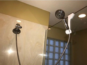secondary shower head holder v2 bathroom hanging accessories 3d print model - Mito3D