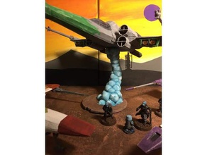 modelo de vuelo la base 100mm juguete juego accesorios starfighter star wars legión 3d print model - Mito3D