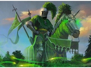 cavaliere verde i giocattoli giochi arthur re artù leggende di cavallo medievale 3d print model - Mito3D