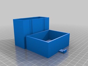 stack-able box remix added back changed handle organization 3d print model - Mito3D