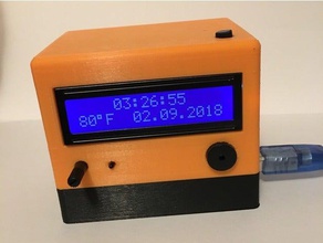 arduino reloj despertador proyecto 3d la impresión Impresora uno negro zumbador caso código designproject pantalla diy ds3231 elegoo el kit lcd de naranja raspberry pi estante snoozle inicio tempurature r3 3d print model - Mito3D