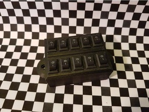 mini 12v rocker switch bock 10 Stück schalterblock st&uumlck - Elektronik schalter stck wechseln 16a 2016 box kasten kippschalter cover Wippe montieren 3d print model - Mito3D